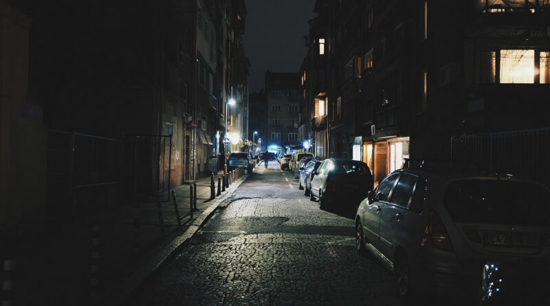 dark street at night